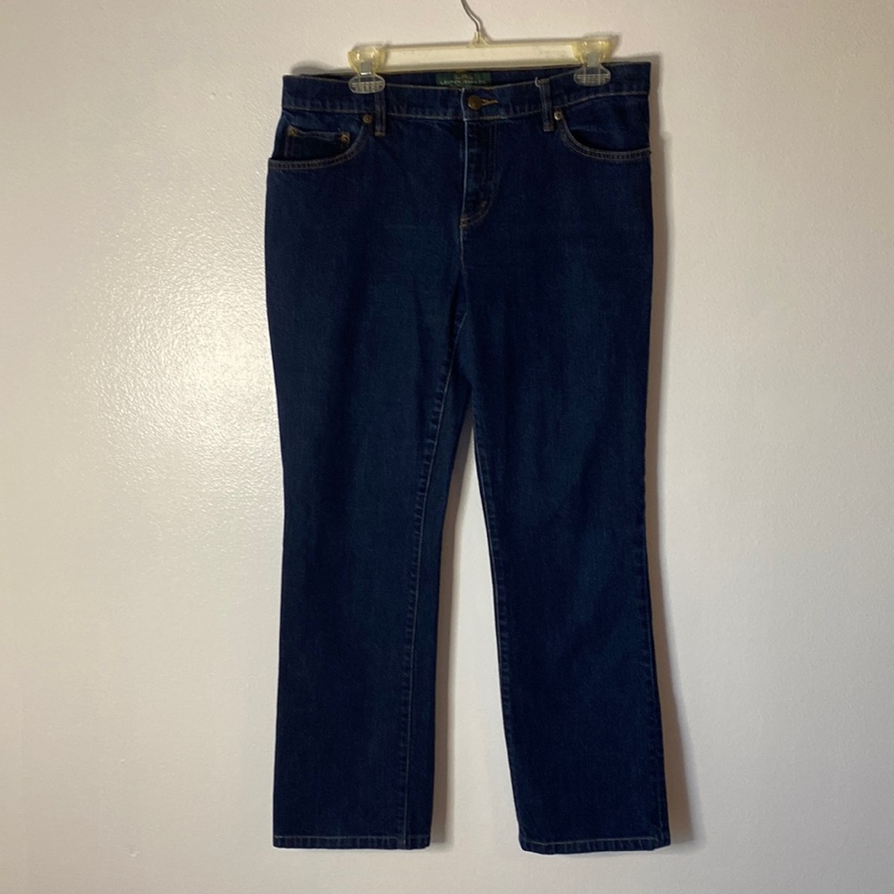Classic straight size 8 Ralph Lauren women’s dark denim jeans